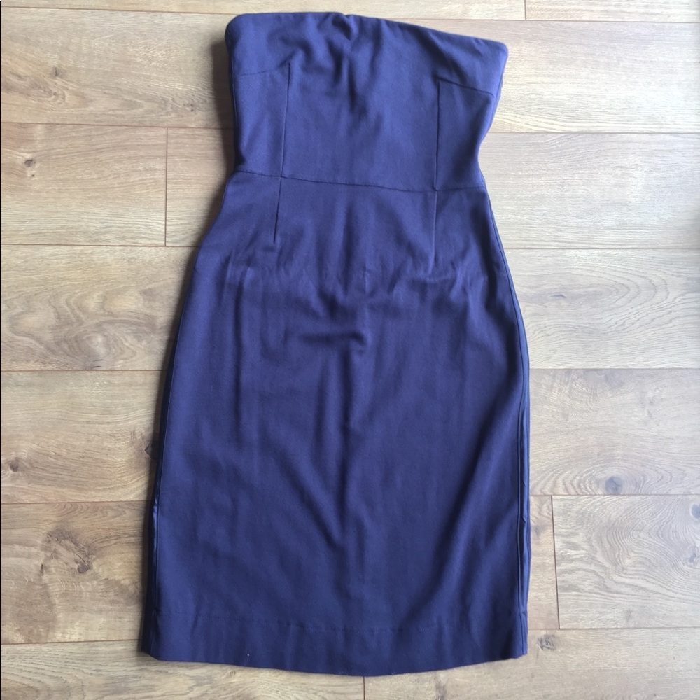 Gap Navy Blue Strapless Prom Knit Dress